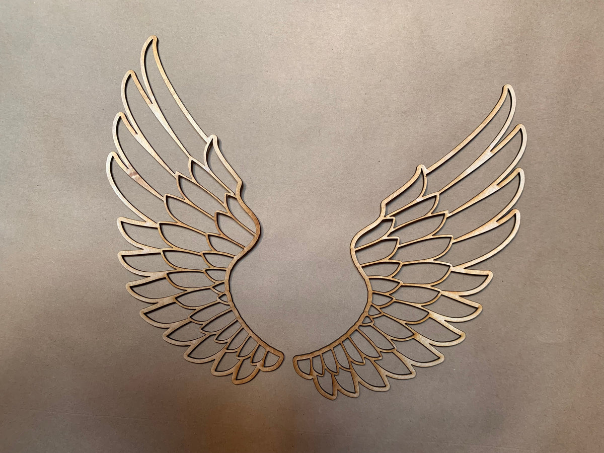 Dragon Wings Blank Wood Earrings. DIY jewelry. Unfinished laser