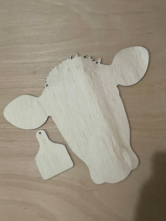 20” Cow and Ear Tag Sign Blank Set