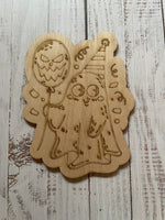 Ghost Cute Spooky Boo Wood Plaque. DIY wood cutout. Unfinished laser cut wood blank. Wood blanks.