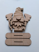 Cupid Gnome Shelf sitter. Unfinished wood cutout.