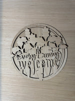 Every Bunny Welcome with Carrots Wood Round Sign Blank DIY Set