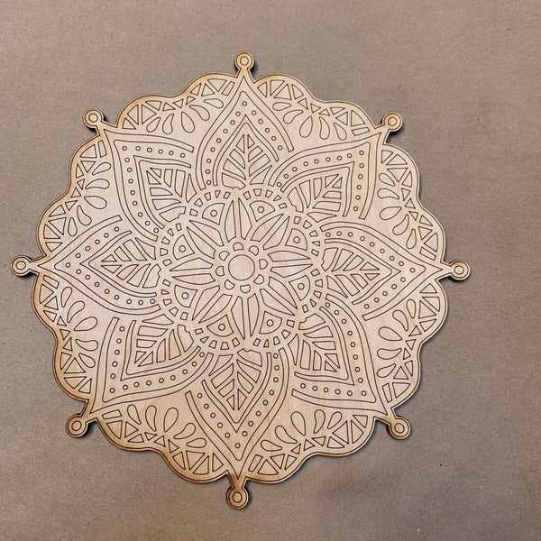 Mandala Unfinished wood cutout