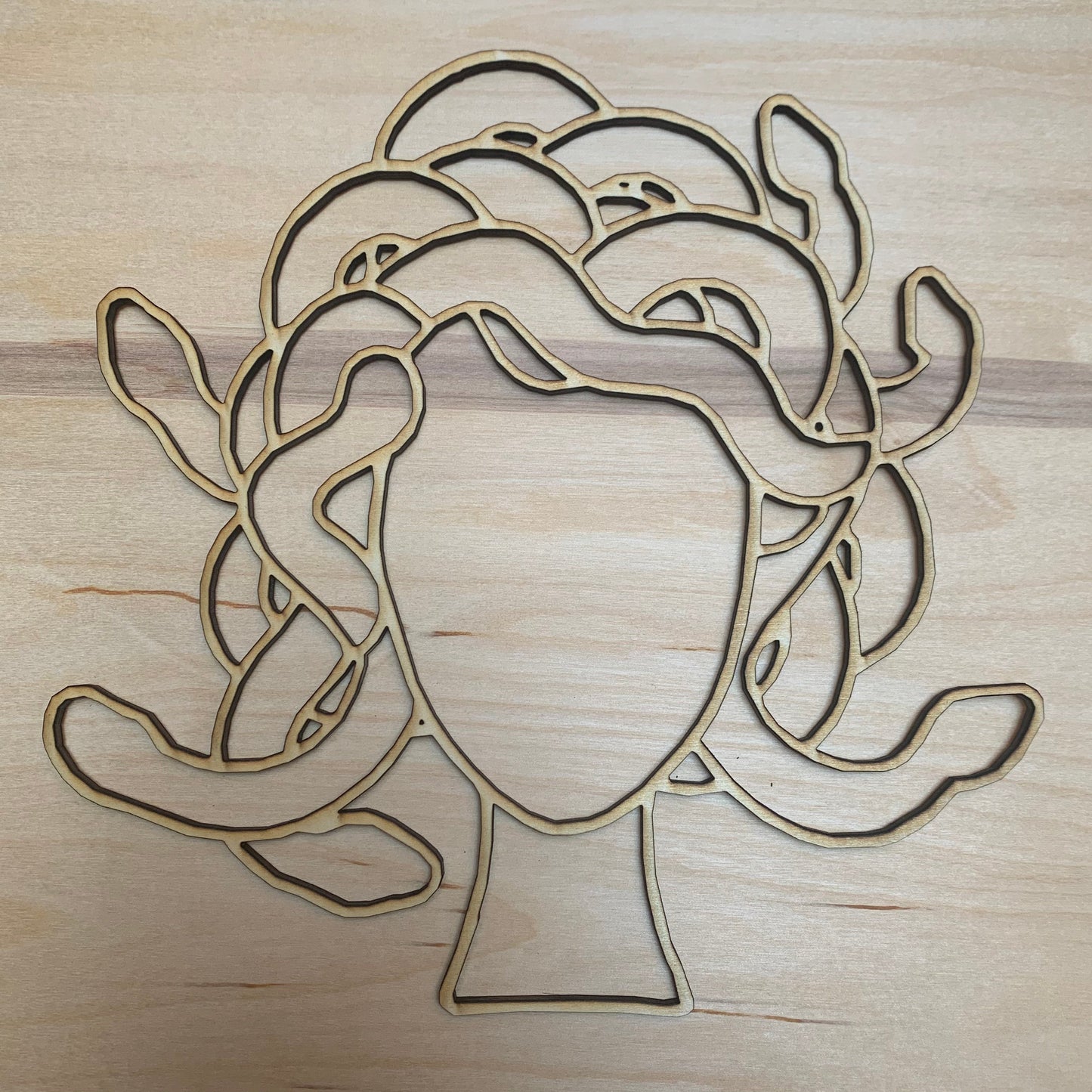 Medusa 2 Unfinished Wood frame. Resin art frame. DIY wood cutout. Unfinished laser cut wood resin frame. Wood blanks.