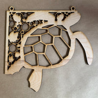 Sea Turtle 1 Corner Unfinished Wood frame. Resin art frame. DIY wood cutout. Unfinished laser cut wood resin frame. Wood blanks.