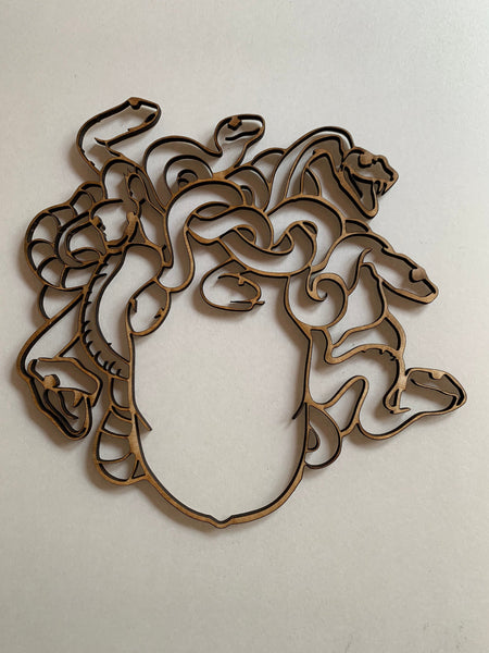 Medusa Unfinished Wood frame. Resin art frame. DIY wood cutout. Unfinished laser cut wood resin frame. Wood blanks.