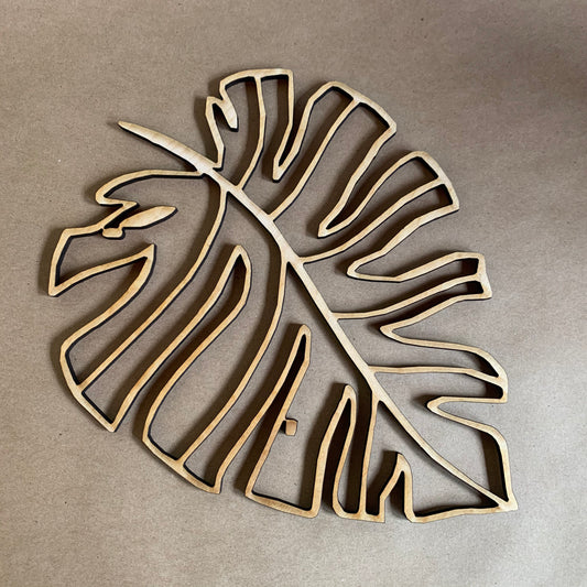 Monstera Leaf Sign Wood Cut Out. Unfinished Wood frame. Resin art frame. DIY wood cutout. Unfinished laser cut wood resin frame.