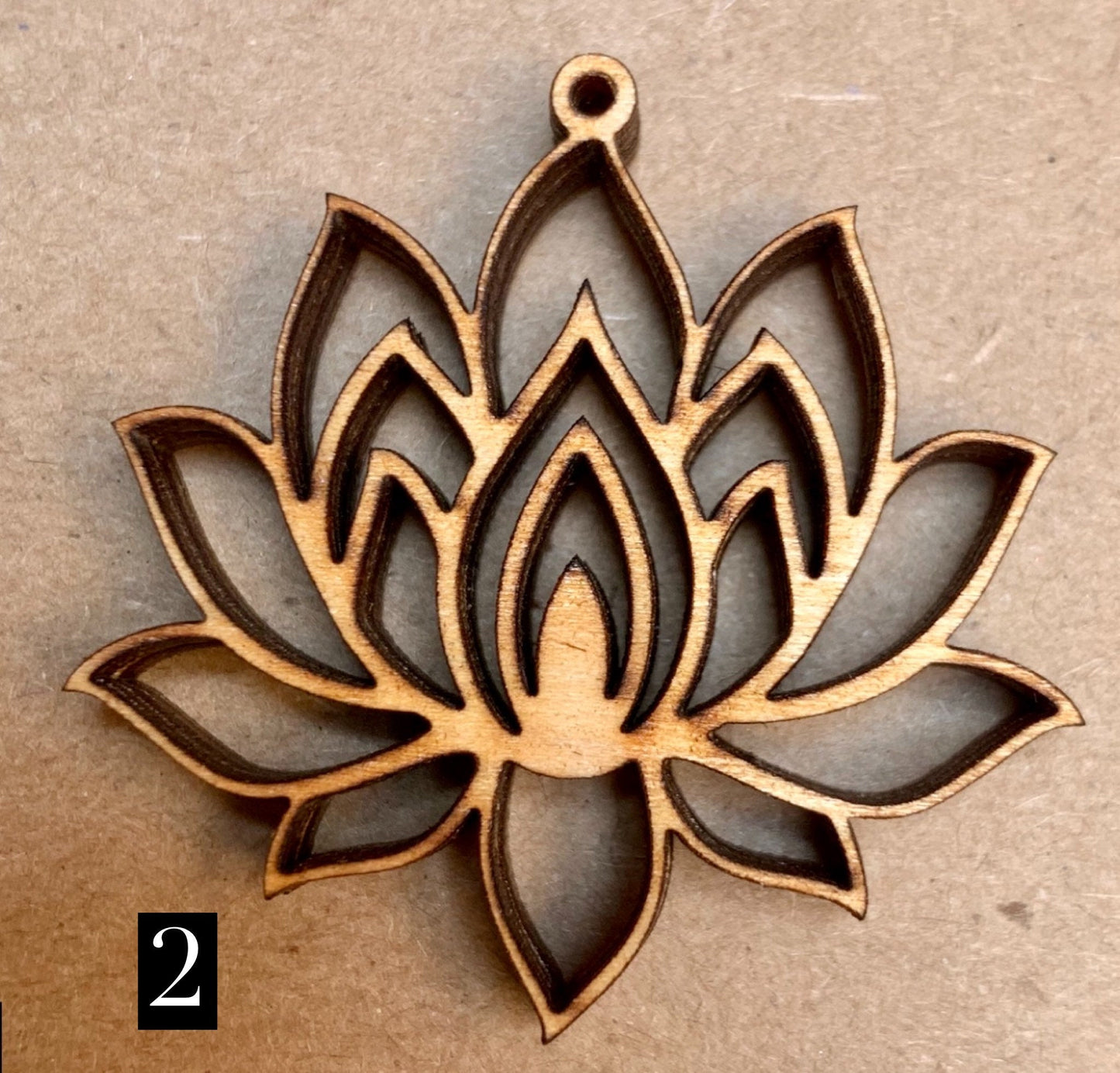 Lotus Wood Keychain Blanks - Set of 4 - 4 pieces