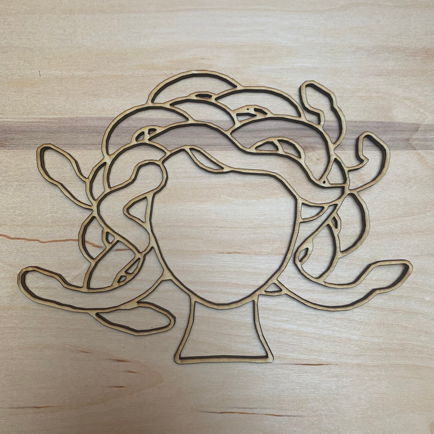 Medusa 3 Unfinished Wood frame. Resin art frame. DIY wood cutout. Unfinished laser cut wood resin frame. Wood blanks.