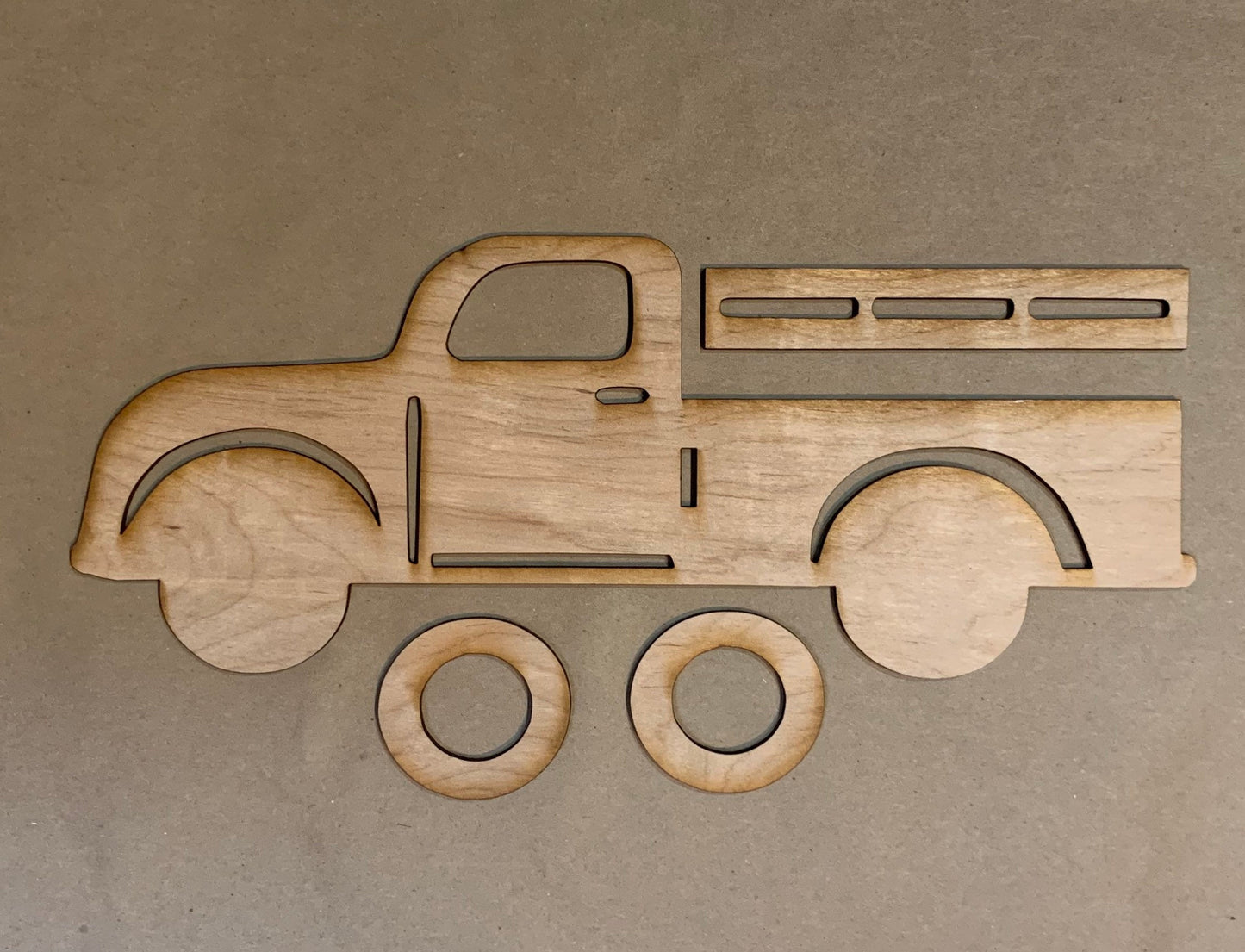 Interchangeable Truck Unfinished Scored Wood Sign Set. DIY Set.