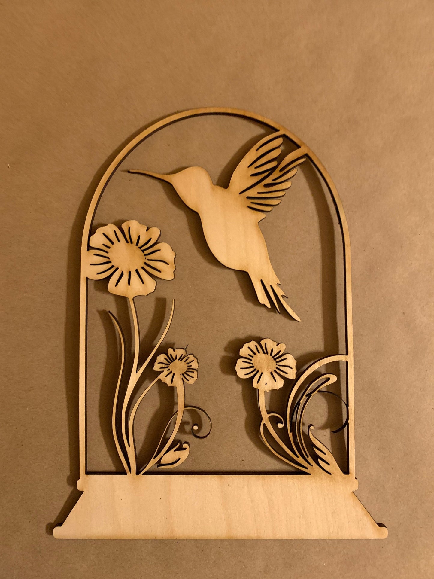 Hummingbird Resin Art Frame. Unfinished Wood frame. Resin art frame. DIY wood cutout.