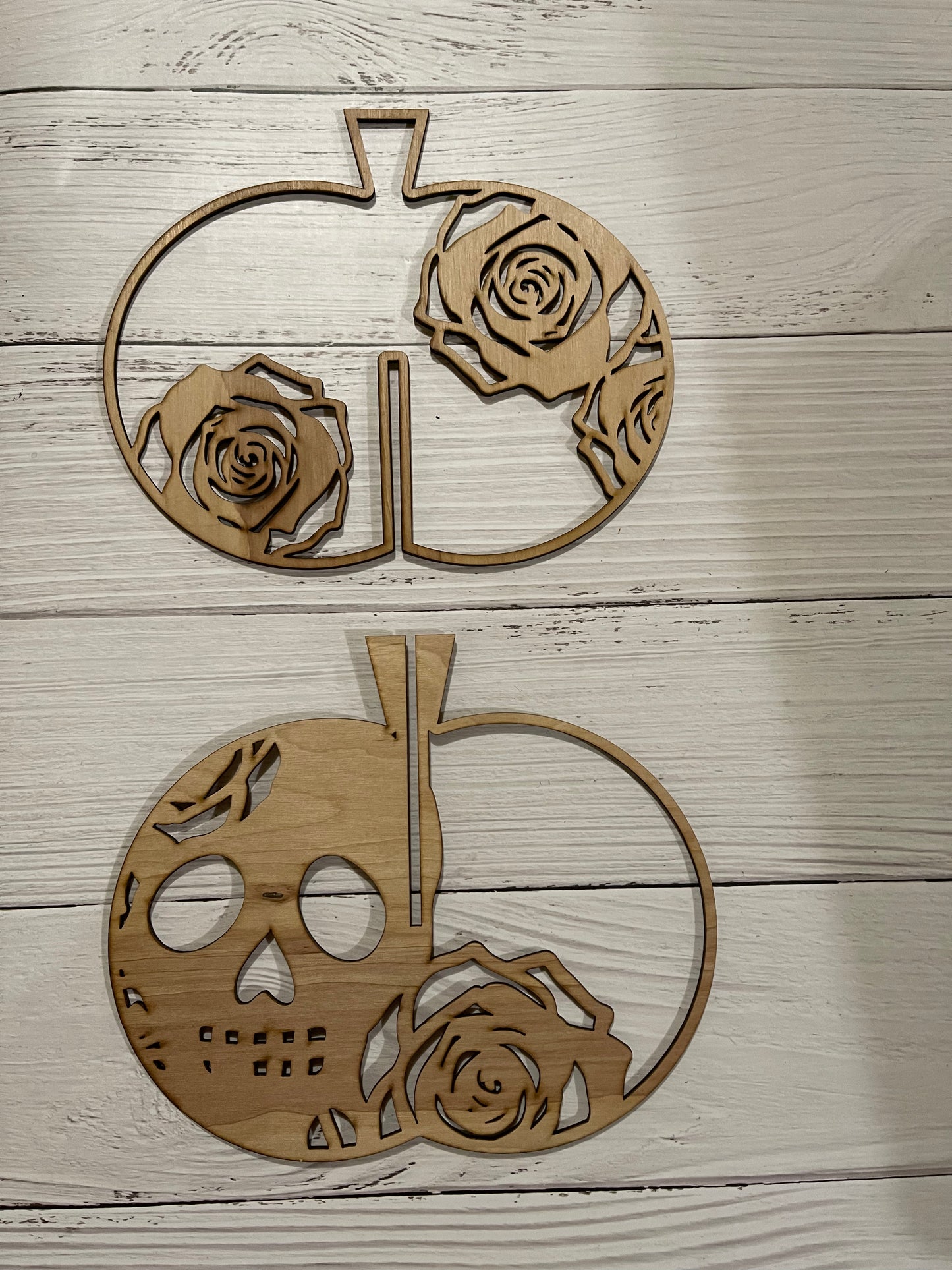 3D Floral Skull Pumpkin Unfinished Wood Blank. DIY wood cutout. Diy painting blank.