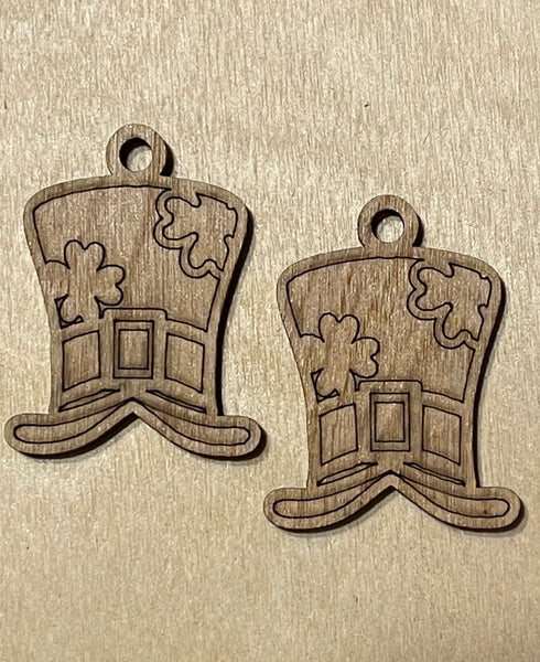 St. Patrick’s Day Blank Wood Earrings. DIY jewelry. Unfinished laser cut wood jewelry. Wood earring blanks. Unfinished wood earrings. Wood jewelry blanks.