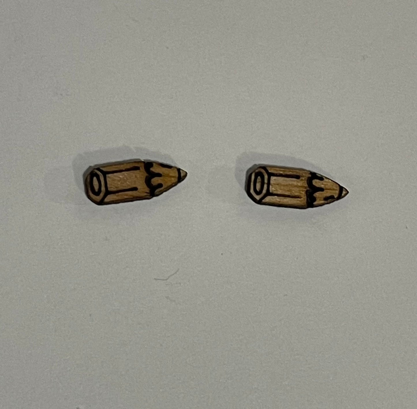 Colored Pencils Blank Wood Stud Earrings. DIY jewelry. Unfinished laser cut wood jewelry. Wood earring blanks. Unfinished wood earrings. Wood jewelry blanks.