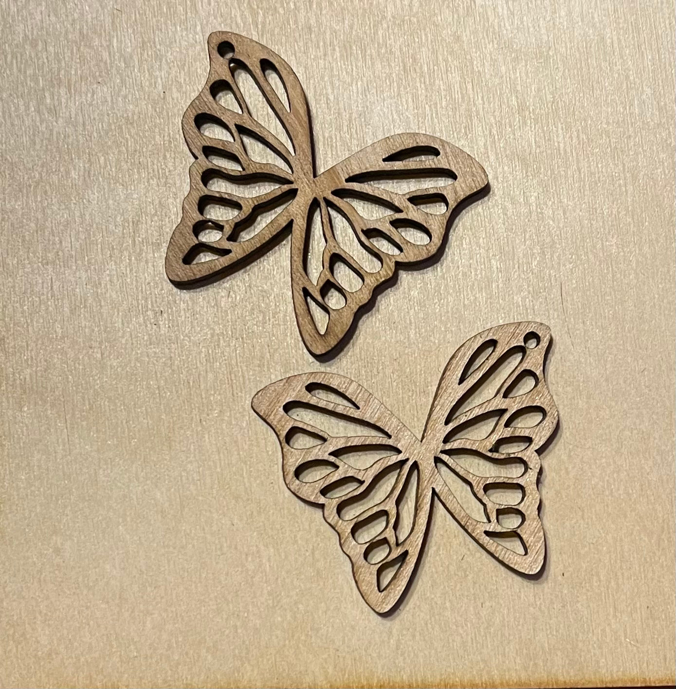 Butterfly Blank Wood Earrings. DIY jewelry. Unfinished laser cut wood jewelry. Wood earring blanks. Unfinished wood earrings. Wood jewelry blanks.