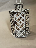 Basket Weave Pattern Lantern Light Box - Laser Cut Unfinished Wood Project