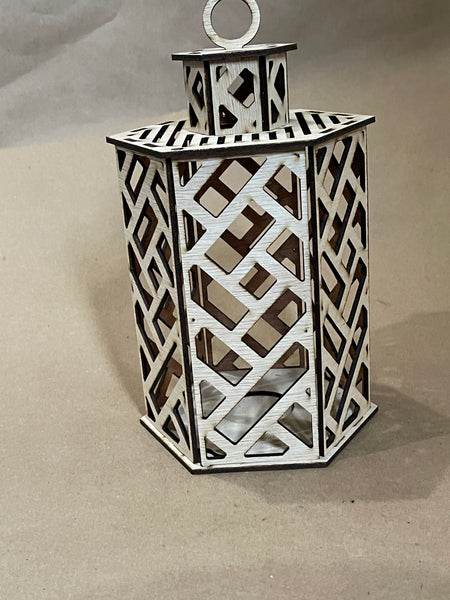 Basket Weave Pattern Lantern Light Box - Laser Cut Unfinished Wood Pro ...