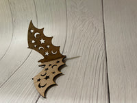 3D Bat Unfinished Wood Blank. DIY wood cutout. Diy painting blank.