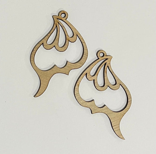 Wings Blank Wood Earrings. DIY jewelry. Unfinished laser cut wood jewelry. Wood earring blanks. Unfinished wood earrings. Wood jewelry blanks.