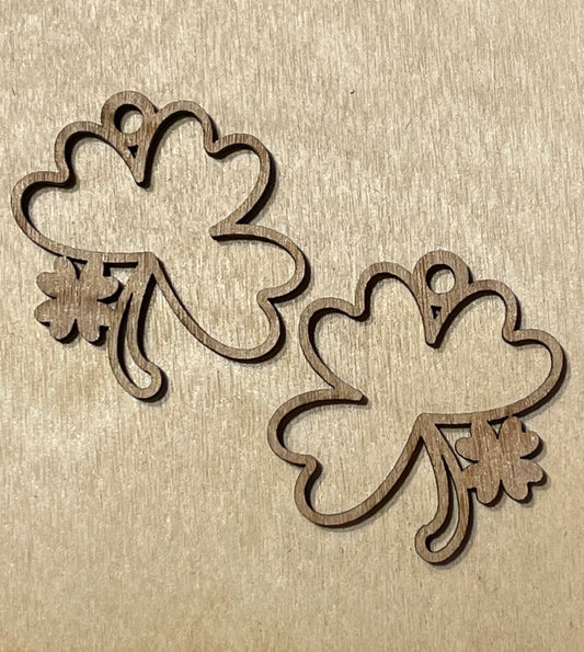 St. Patrick’s Day Blank Wood Earrings. DIY jewelry. Unfinished laser cut wood jewelry. Wood earring blanks. Unfinished wood earrings. Wood jewelry blanks.