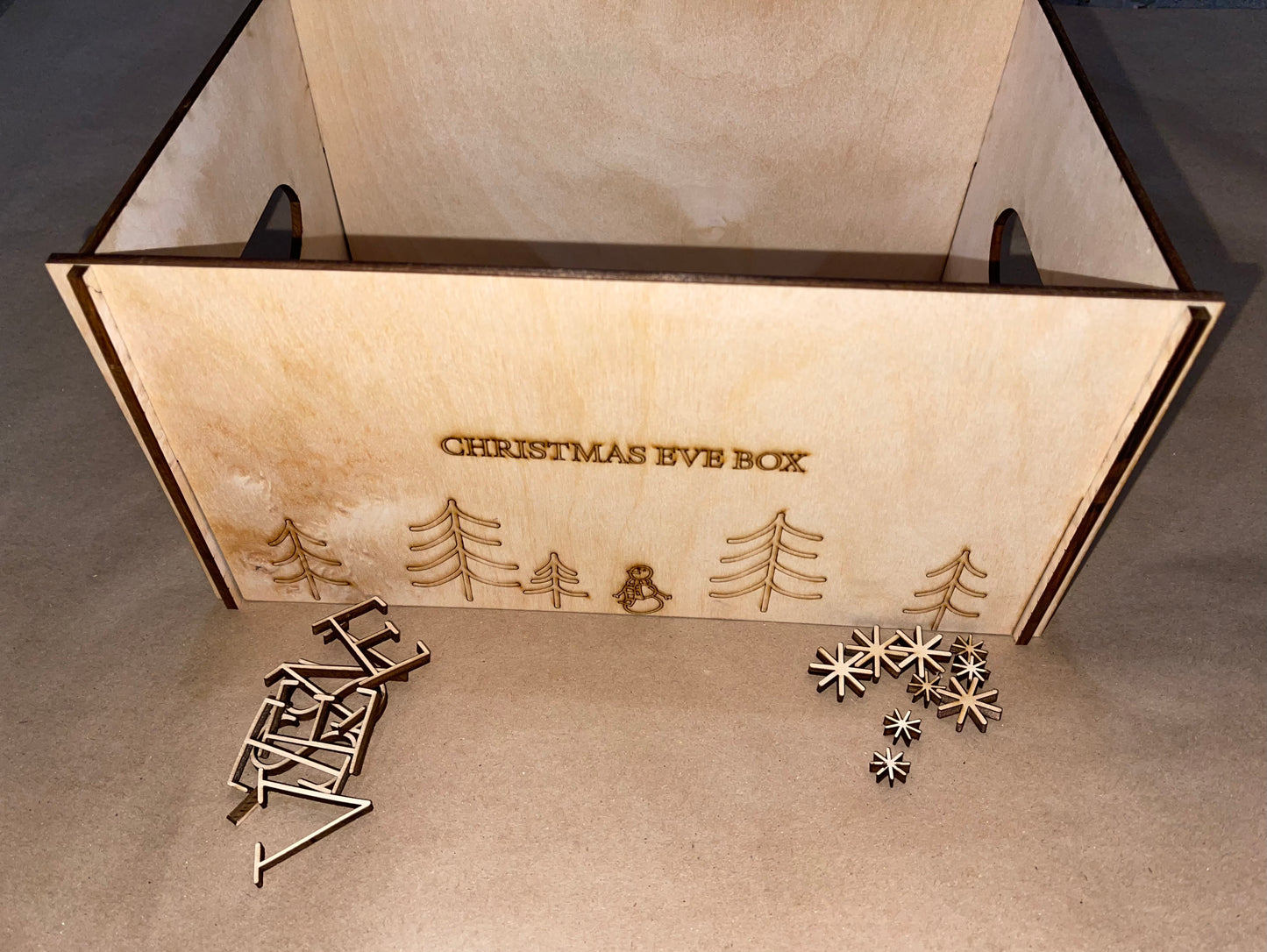 Christmas Eve Crate. Easy DIY. Unfinished Wood Blank Project
