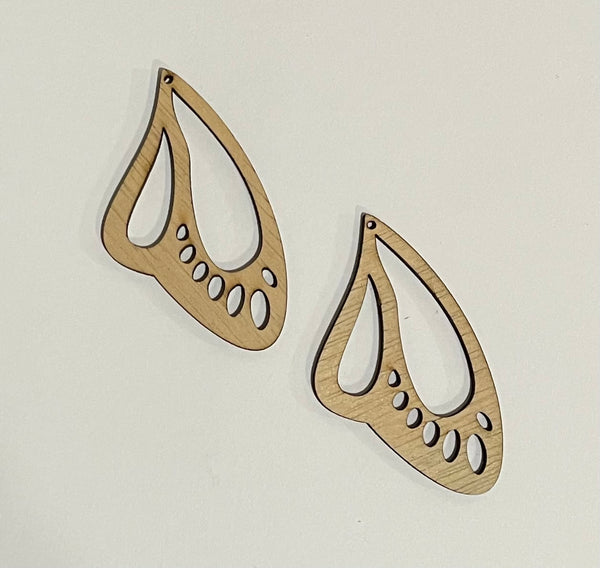 Wings Blank Wood Earrings. DIY jewelry. Unfinished laser cut wood jewelry. Wood earring blanks. Unfinished wood earrings. Wood jewelry blanks.