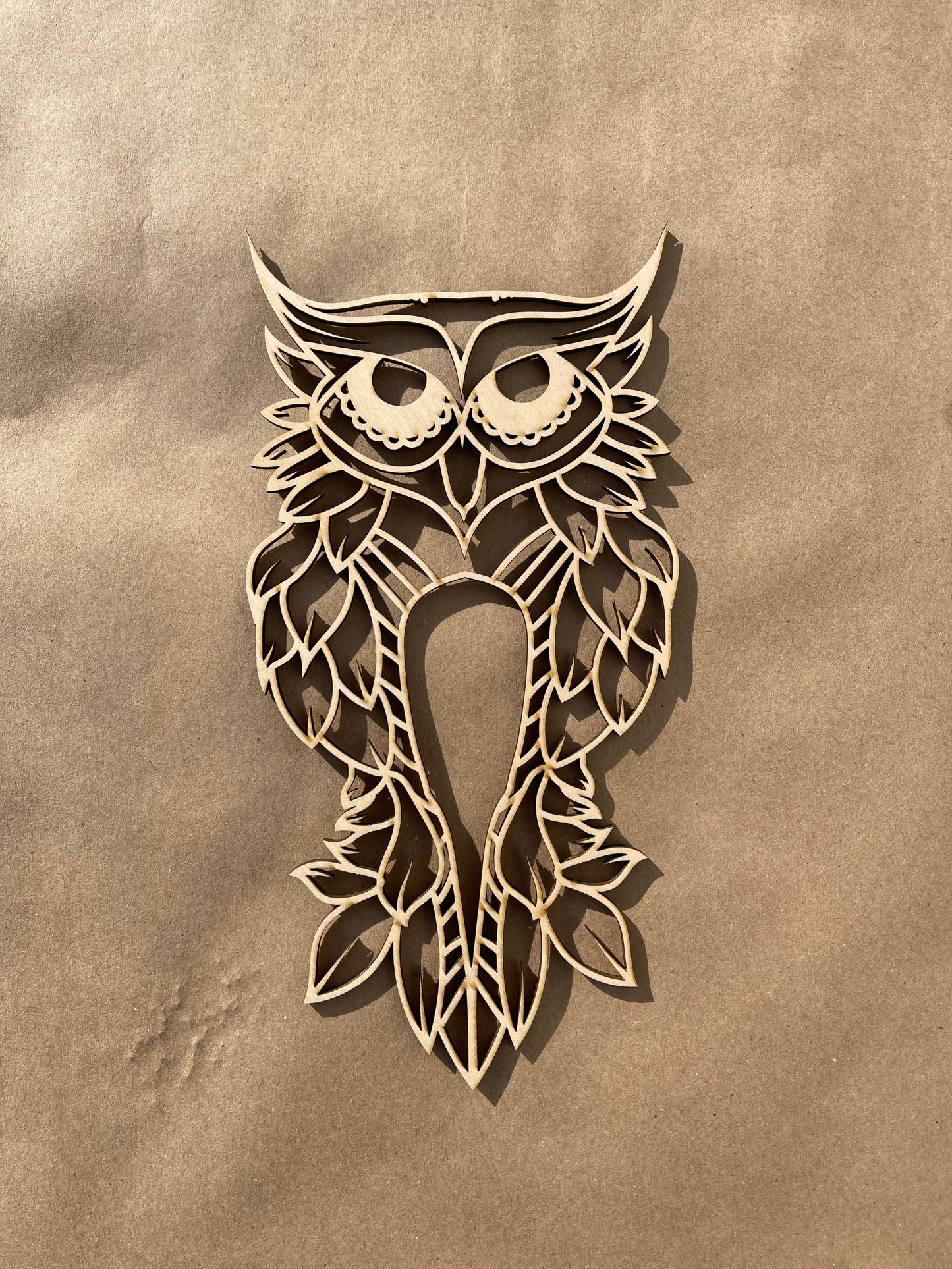 Owl Unfinished Wood frame. Resin art frame. DIY wood cutout. Unfinished laser cut wood resin frame. Wood blanks.
