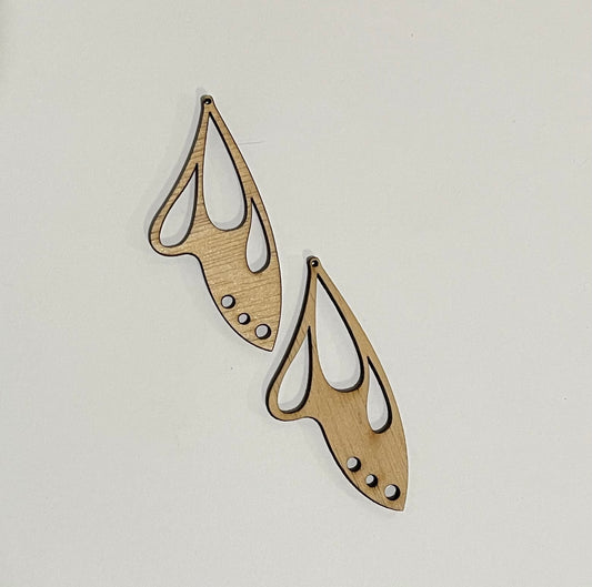 Wings Blank Wood Earrings. DIY jewelry. Unfinished laser cut wood jewelry. Wood earring blanks. Unfinished wood earrings. Wood jewelry blanks.