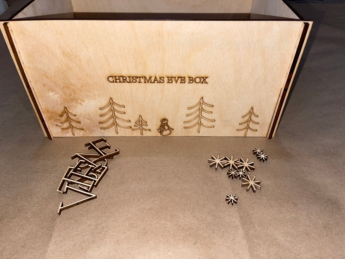 Christmas Eve Crate. Easy DIY. Unfinished Wood Blank Project