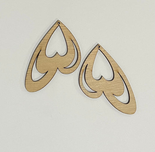 Wings Blank Wood Earrings. DIY jewelry. Unfinished laser cut wood jewelry. Wood earring blanks. Unfinished wood earrings. Wood jewelry blanks.