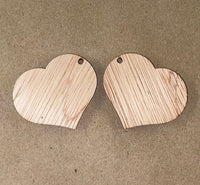 Solid Heart Blank Wood Earrings. DIY jewelry. Unfinished laser cut wood jewelry. Wood earring blanks. Unfinished wood earrings. Wood jewelry blanks.