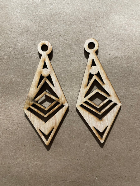 Arrow Blank Wood Earrings. DIY jewelry. Unfinished laser cut wood jewelry. Wood earring blanks. Unfinished wood earrings. Wood jewelry blanks.
