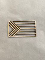 Progressive Pride Flag Unfinished Wood Frame. DIY wood cutout.
