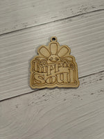 Hippie Soul Unfinished Wood Keychain Blank
