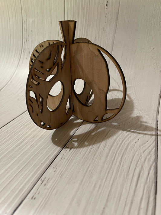 3D Skull Pumpkin Set of 2 Unfinished Wood Blank. DIY wood cutout. Diy painting blank.