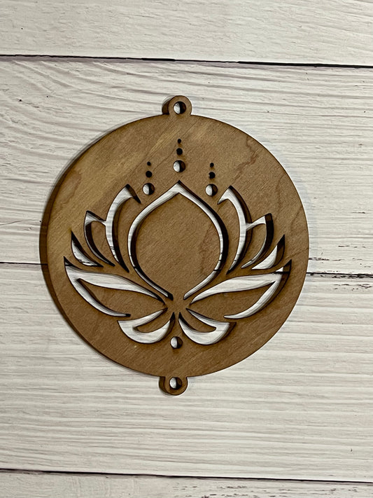 Lotus Unfinished Wood Blank. DIY wood cutout. Diy painting blank.