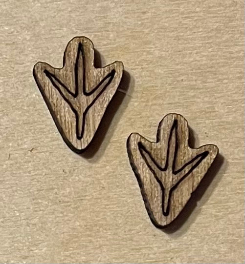 Chicken Print Blank Wood Stud Earrings. DIY jewelry. Unfinished laser cut wood jewelry. Wood earring blanks. Unfinished wood earrings. Wood jewelry blanks.