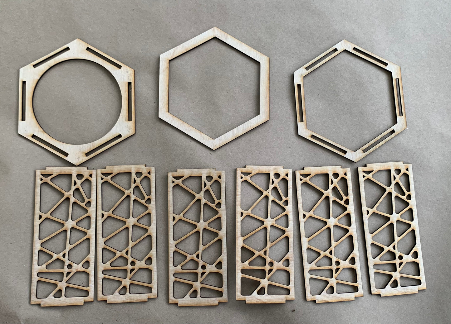 Hex Shattered Light Box - Laser Cut Unfinished Wood Project