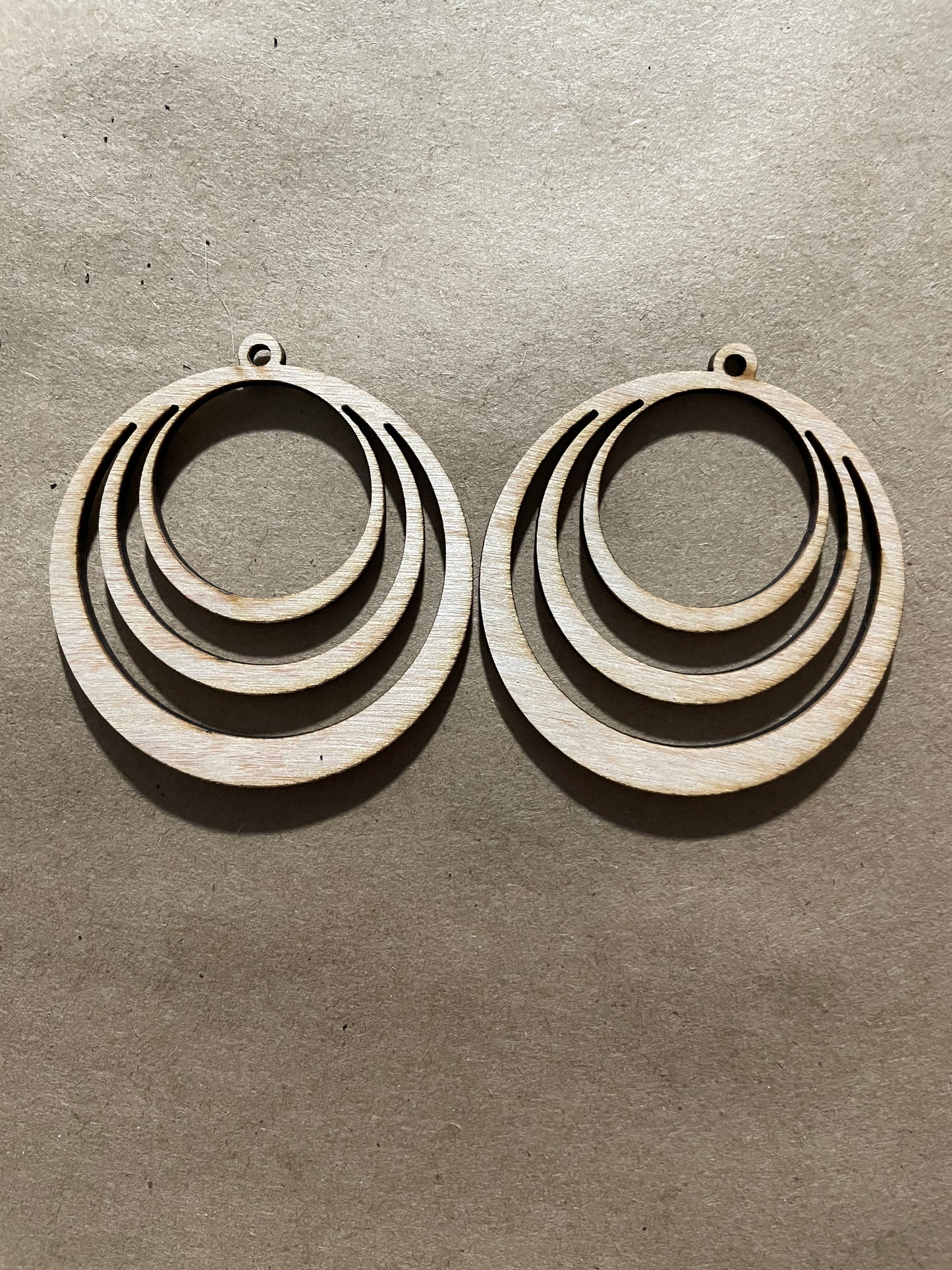 Circles in Circles Blank Wood Earrings. DIY jewelry. Unfinished laser cut wood jewelry. Wood earring blanks. Unfinished wood earrings. Wood jewelry blanks.