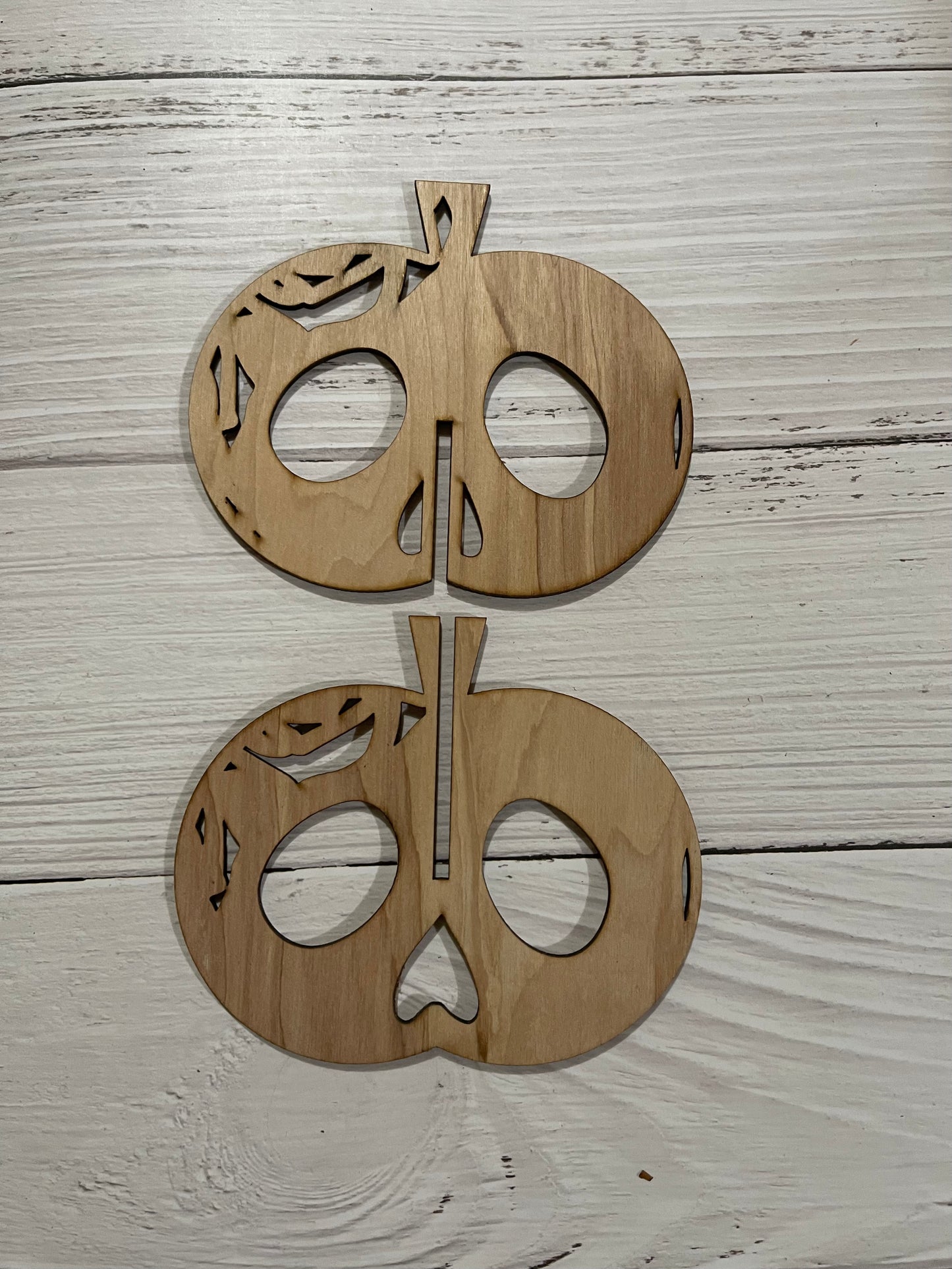 3D Skull Pumpkin Set of 2 Unfinished Wood Blank. DIY wood cutout. Diy painting blank.