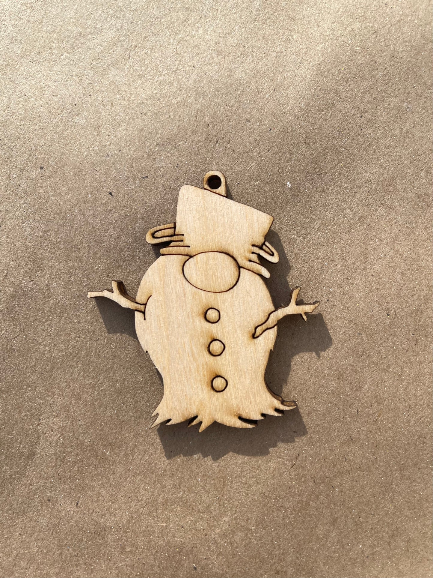 Gnome Unfinished wood ornament