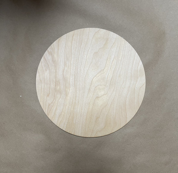 1/4” thickness wood round