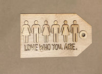 Pride themed mini set Unfinished Scored Wood Tiered tray set