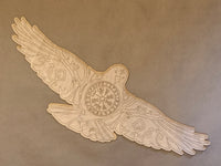 Viking Raven Unfinished Scored Wood Plaque. DIY wood cutout. Wood mandala blank.