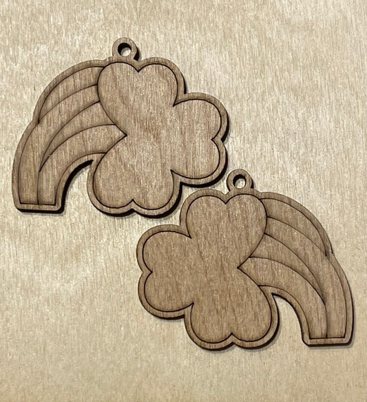 St. Patrick’s Day Blank Wood Earrings. DIY jewelry. Unfinished laser cut wood jewelry. Wood earring blanks. Unfinished wood earrings. Wood jewelry blanks.