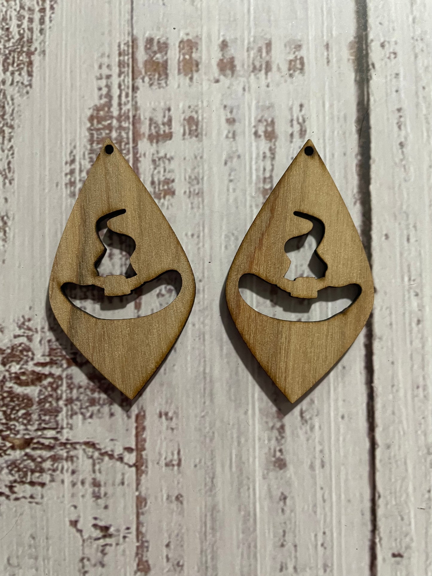 Halloween Blank Wood Earrings. DIY jewelry. Unfinished laser cut wood jewelry. Wood earring blanks. Unfinished wood earrings. Wood jewelry blanks.