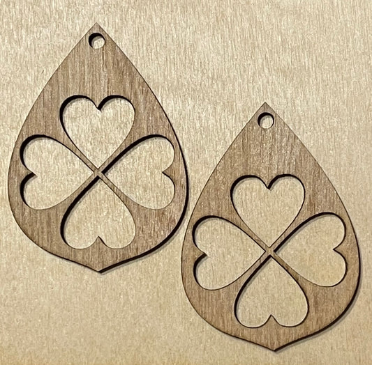 St. Patrick’s Day Blank Wood Earrings. DIY jewelry. Unfinished laser cut wood jewelry. Wood earring blanks. Unfinished wood earrings. Wood jewelry blanks.