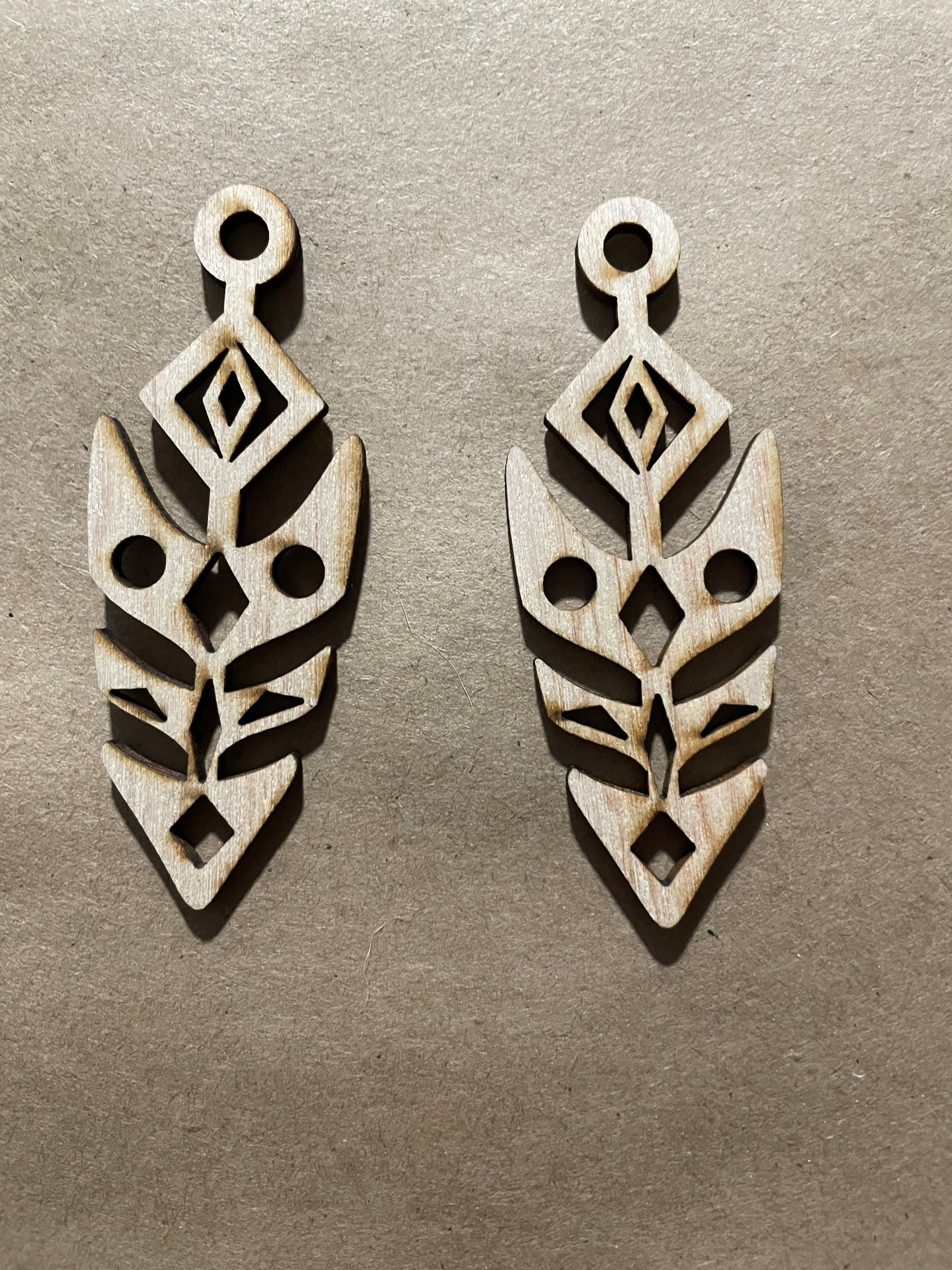 Arrowhead Blank Wood Earrings. DIY jewelry. Unfinished laser cut wood jewelry. Wood earring blanks. Unfinished wood earrings. Wood jewelry blanks.