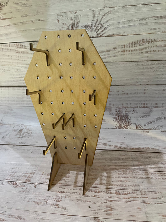 DIY Coffin Pegboard Display Stand Please see description - assembly req