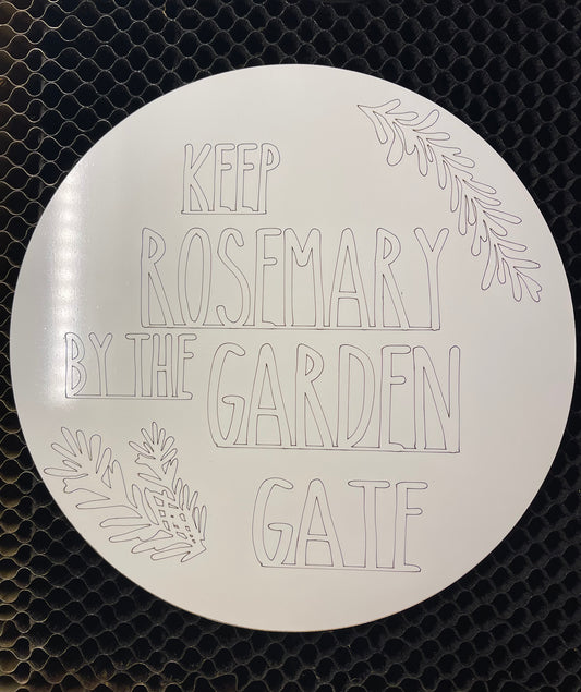Keep Rosemary by the Garden Gate Sign Blank Set
