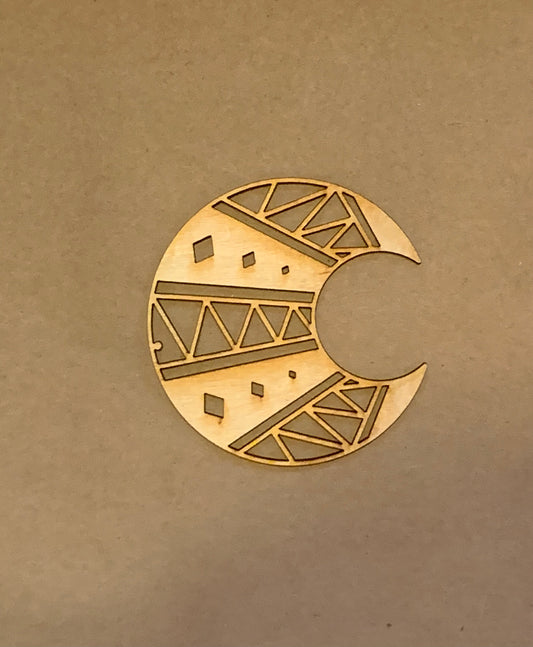 Moon Cut Out Unfinished Wood frame. Resin art frame. DIY wood cutout. Unfinished laser cut wood resin frame.